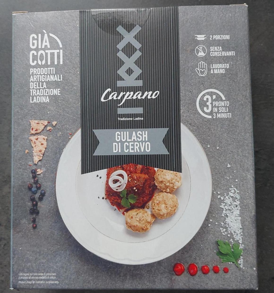 Fotografie - Gulash di Cervo Carpano