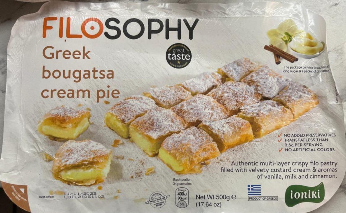 Fotografie - Greek Bougatsa Cream Pie Filosophy