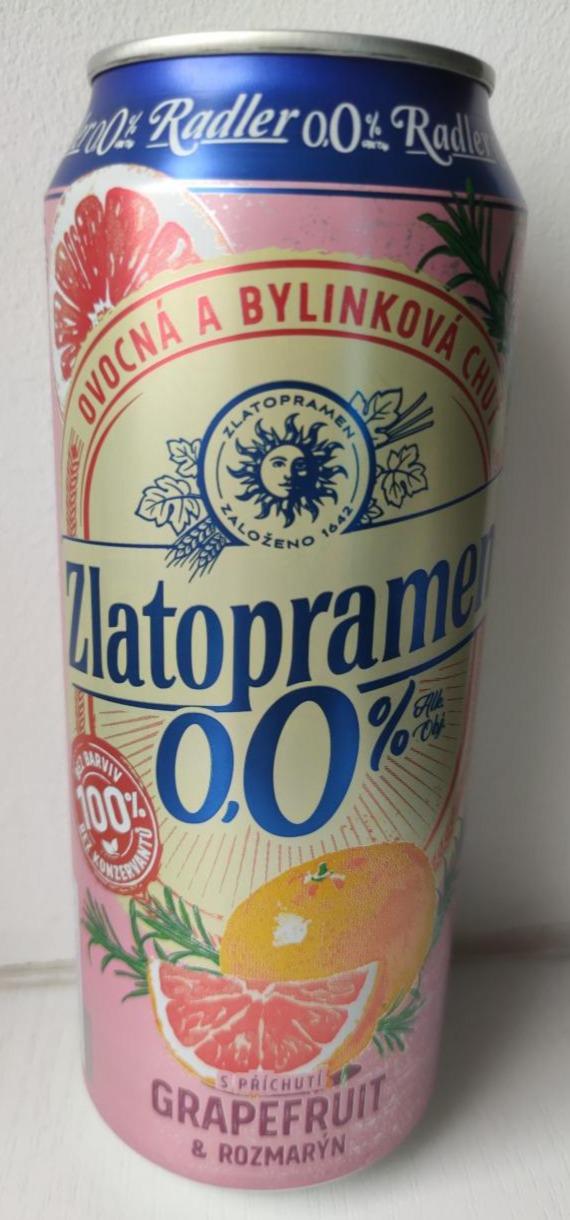 Fotografie - Zlatopramen Radler Grapefruit & Rozmaryn 0,0%