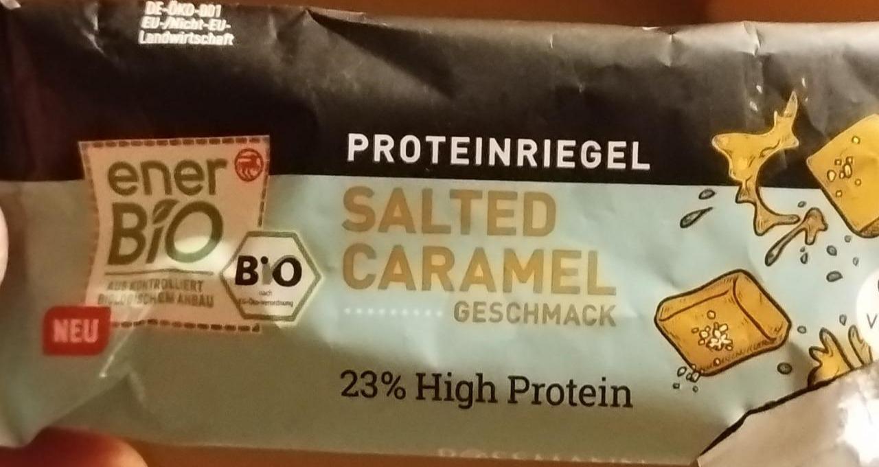 Fotografie - Salted caramel proteinriegel 23% high protein EnerBio