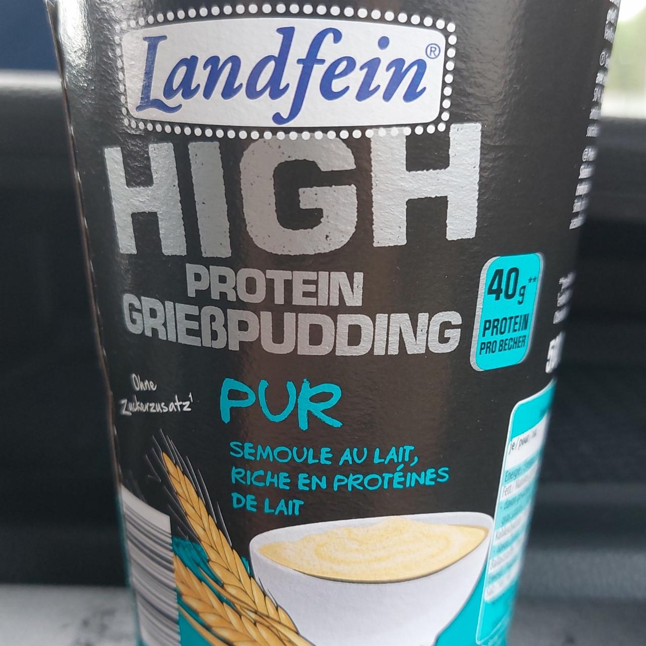 Fotografie - High protein Griesspudding pur Landfein