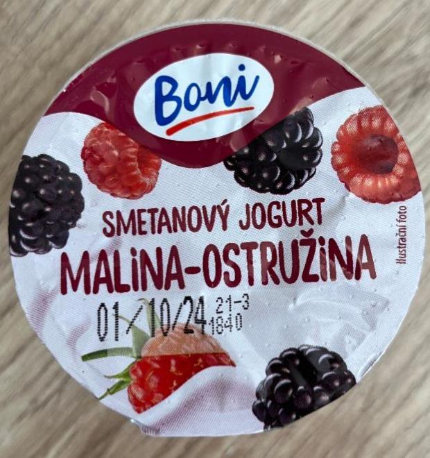 Fotografie - Smetanový jogurt malina-ostružina Boni