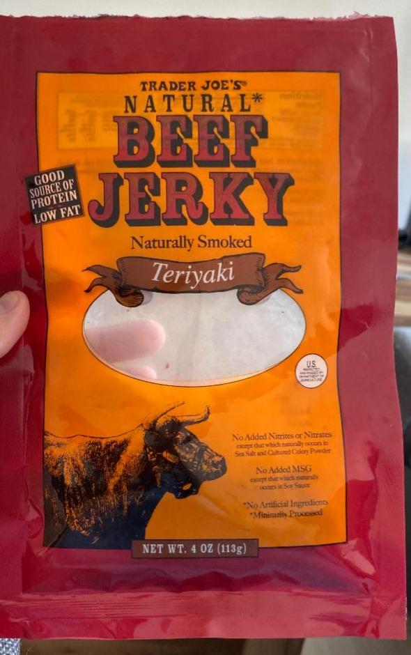 Fotografie - Natural beef jerky teriyaki Trader Joe's