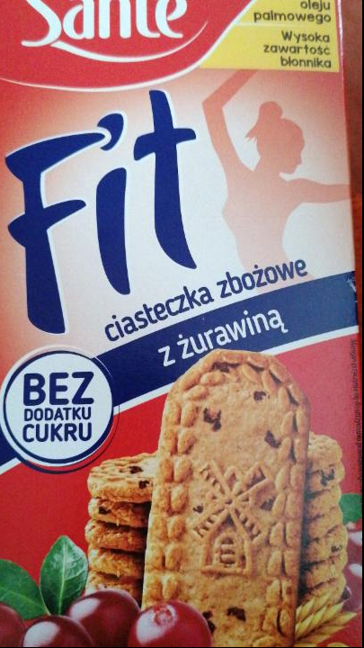 Fotografie - Fit ciasteczka cookies z żurawiną bez cukru Sante