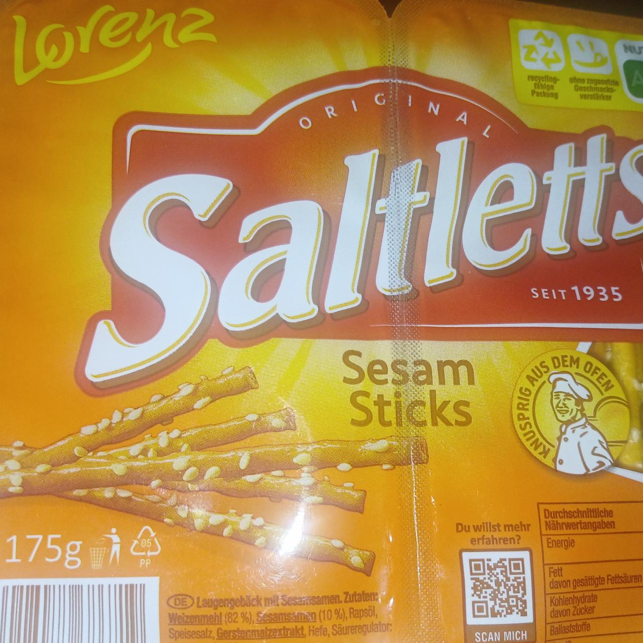 Fotografie - Saltletts sesam sticks Lorenz