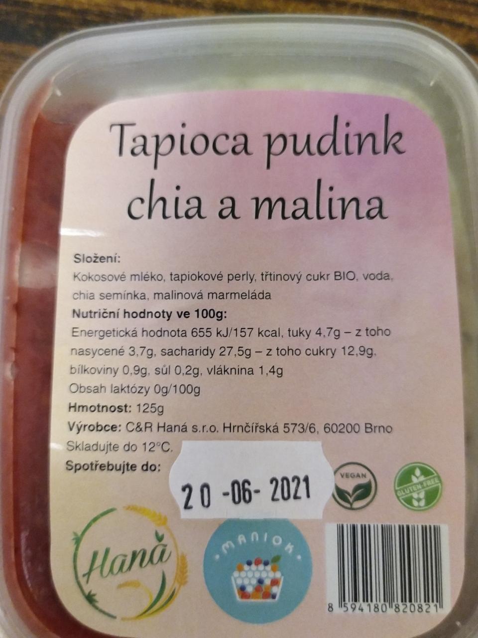 Fotografie - Tapioka pudink chia a malina C&R Haná