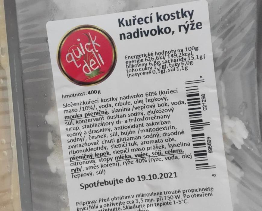 Fotografie - kuřecí kostky na divoko, rýže Quick deli