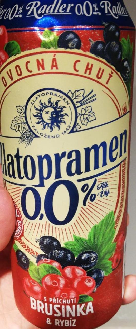 Fotografie - Zlatopramen 0,0% Radler Brusinka & Rybíz