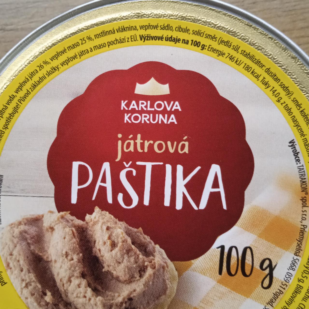 Fotografie - Játrová paštika Karlova koruna