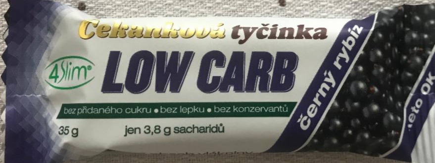 Fotografie - Čekanková tyčinka Low Carb černý rybíz 4Slim