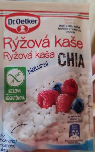 Fotografie - Rýžová kaše Natural Chia Dr. Oetker