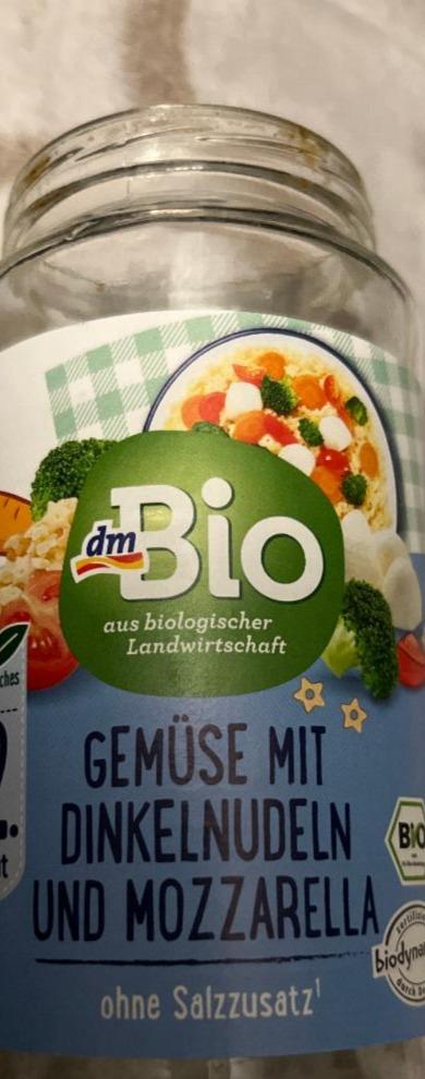 Fotografie - Bio zelenina, špaldové nudle, mozzarella dmBio