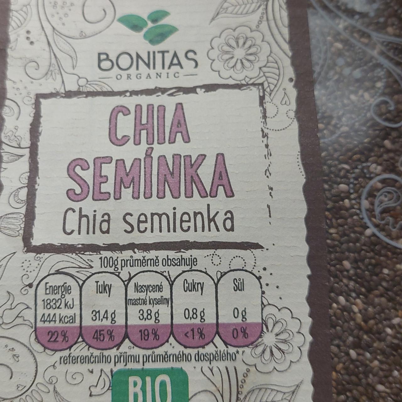 Fotografie - Chia semínka bio Bonitas