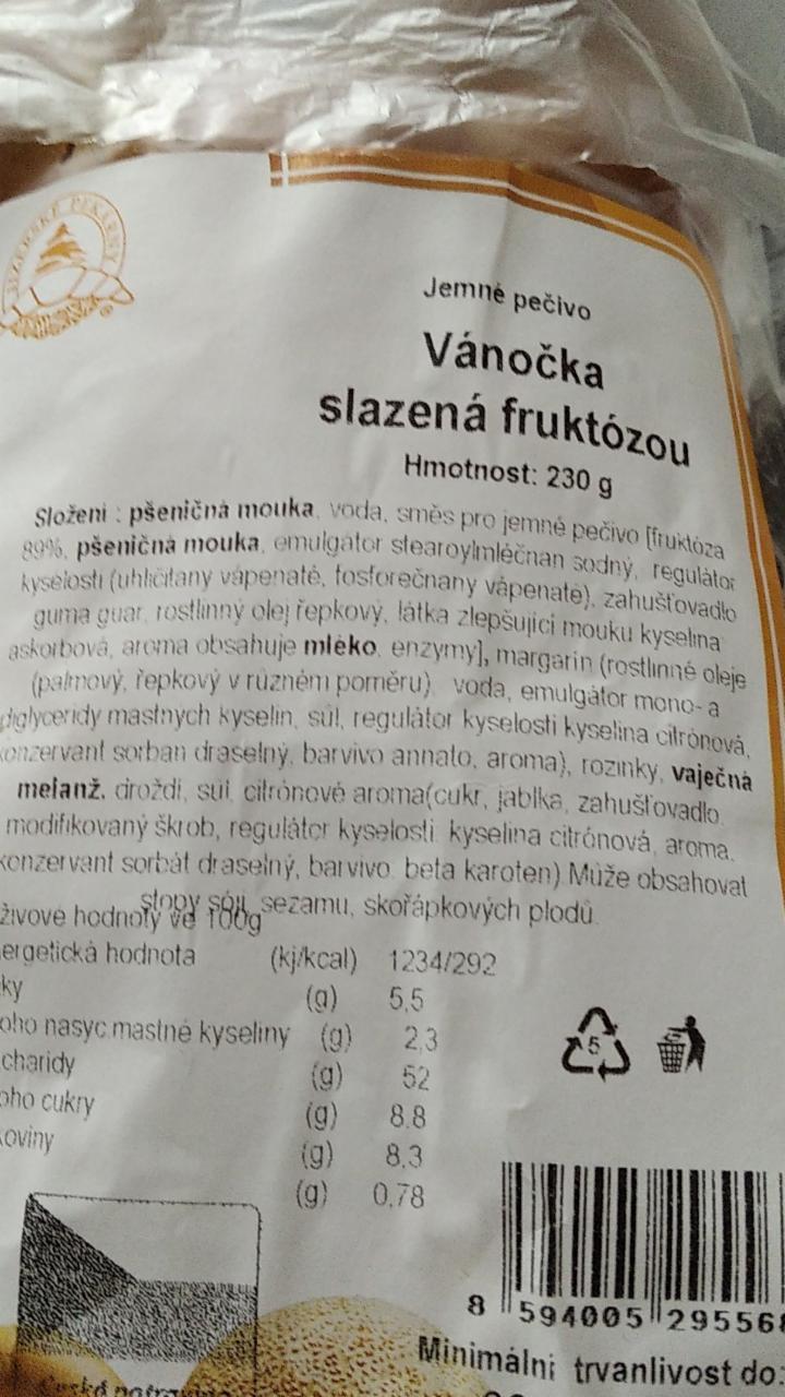 Fotografie - Vánočka slazená fruktózou