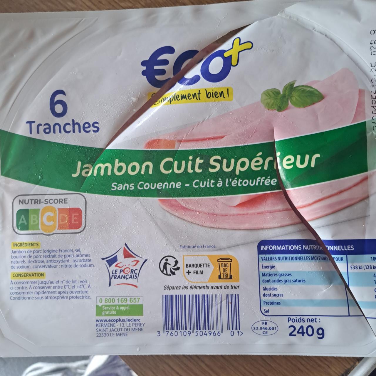 Fotografie - Jambon Cuit Supérieur Eco+