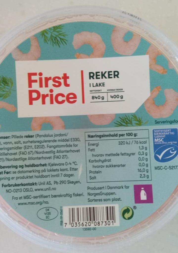 Fotografie - Reker i Lake First Price