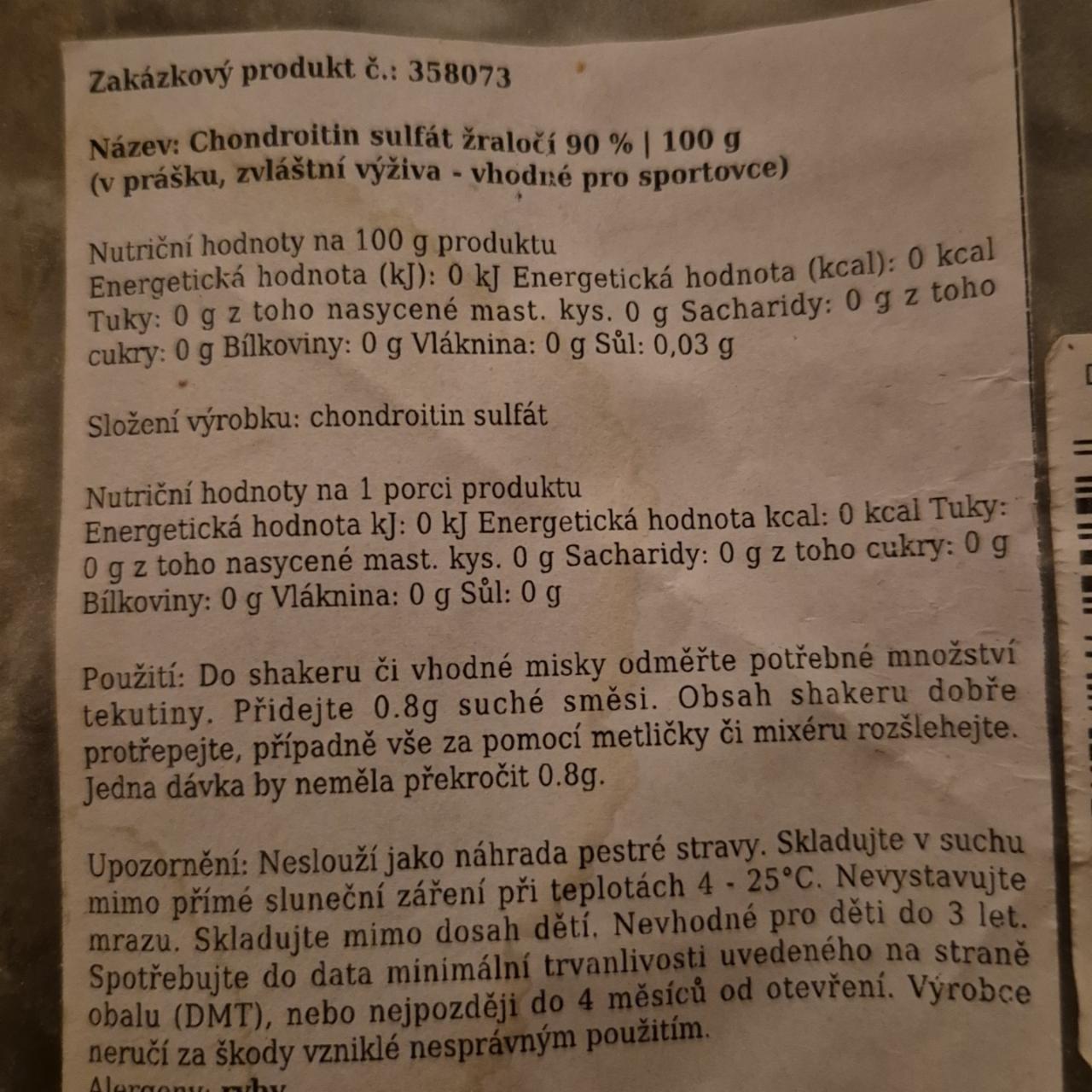 Fotografie - Chondroitin sulfát žraločí 4fitness