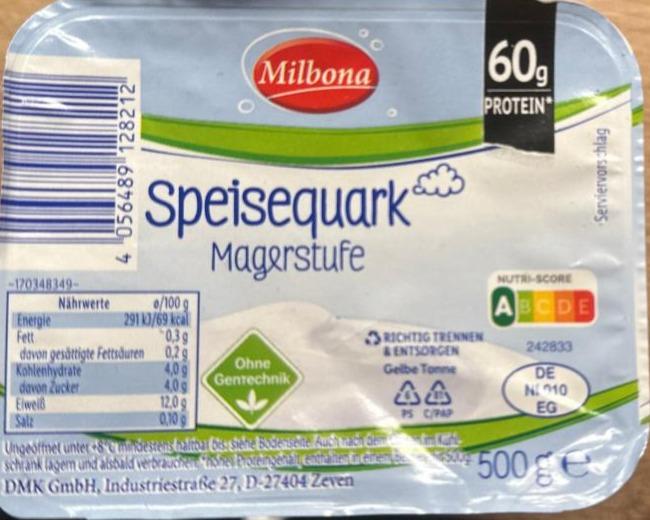 Fotografie - Speisequark Magerstufe Milbona