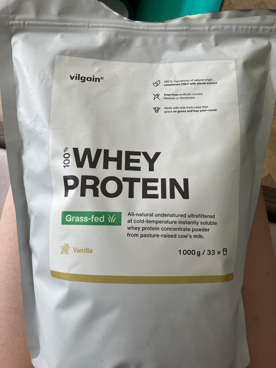 Fotografie - 100% Whey protein grass-fed vanilla Vilgain