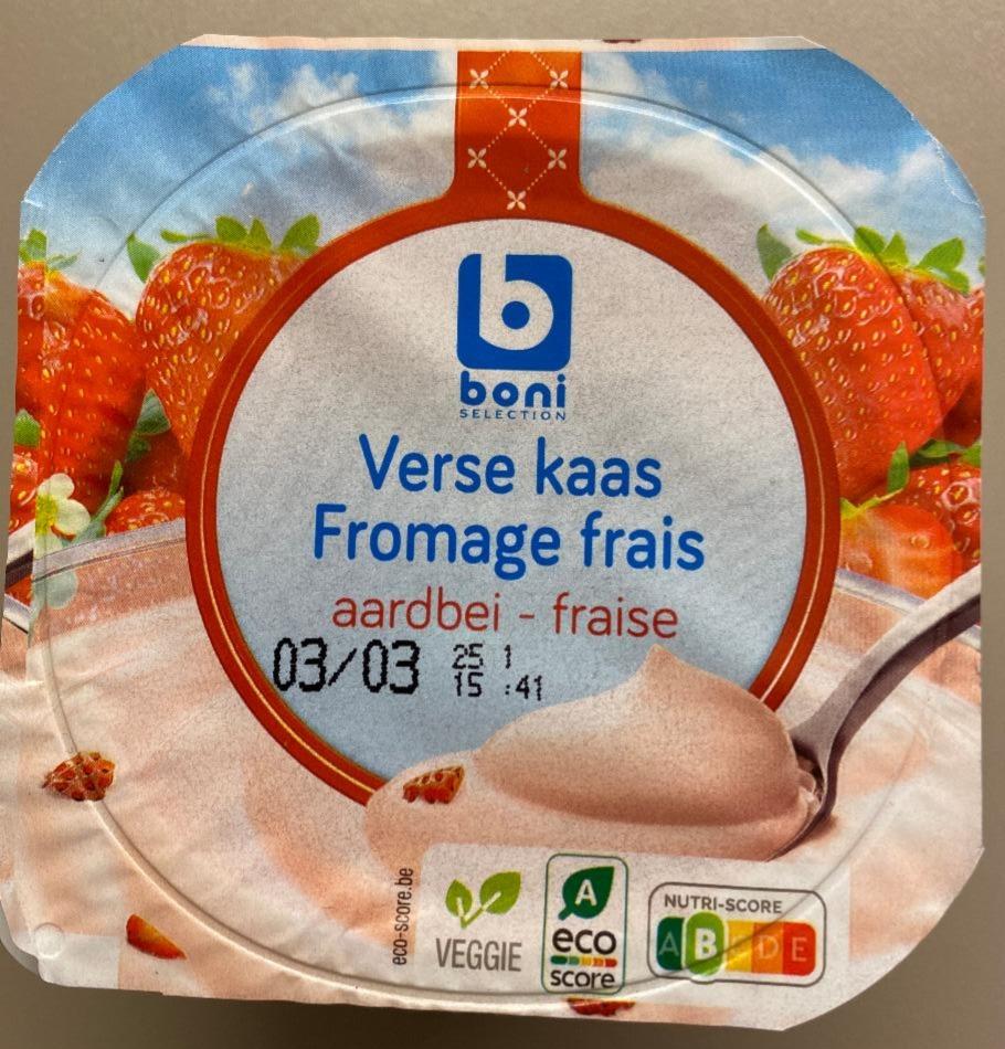 Fotografie - Verse Kaas Fromage Frais Aardbei-Fraise Boni Selection