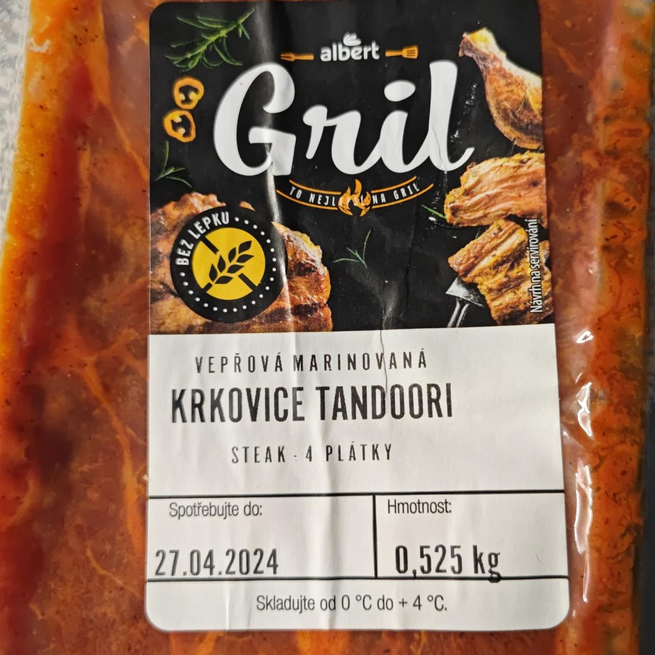 Fotografie - Vepřová marinovaná krkovice tandoori Albert Gril