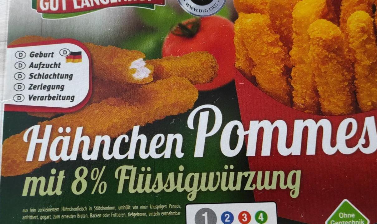 Fotografie - Hähnchen Pommes mit 8% Flüssigwürzung Gut Langenhof