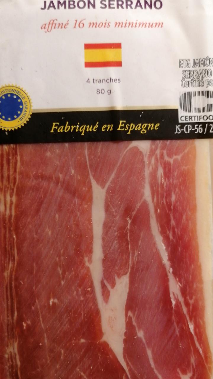 Fotografie - Jambon Serrano affiné 16 mois minimum Monoprix Gourmet