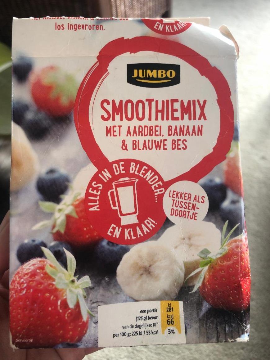 Fotografie - Smoothiemix met aardbeien, banaan & blauwe bes Jumbo