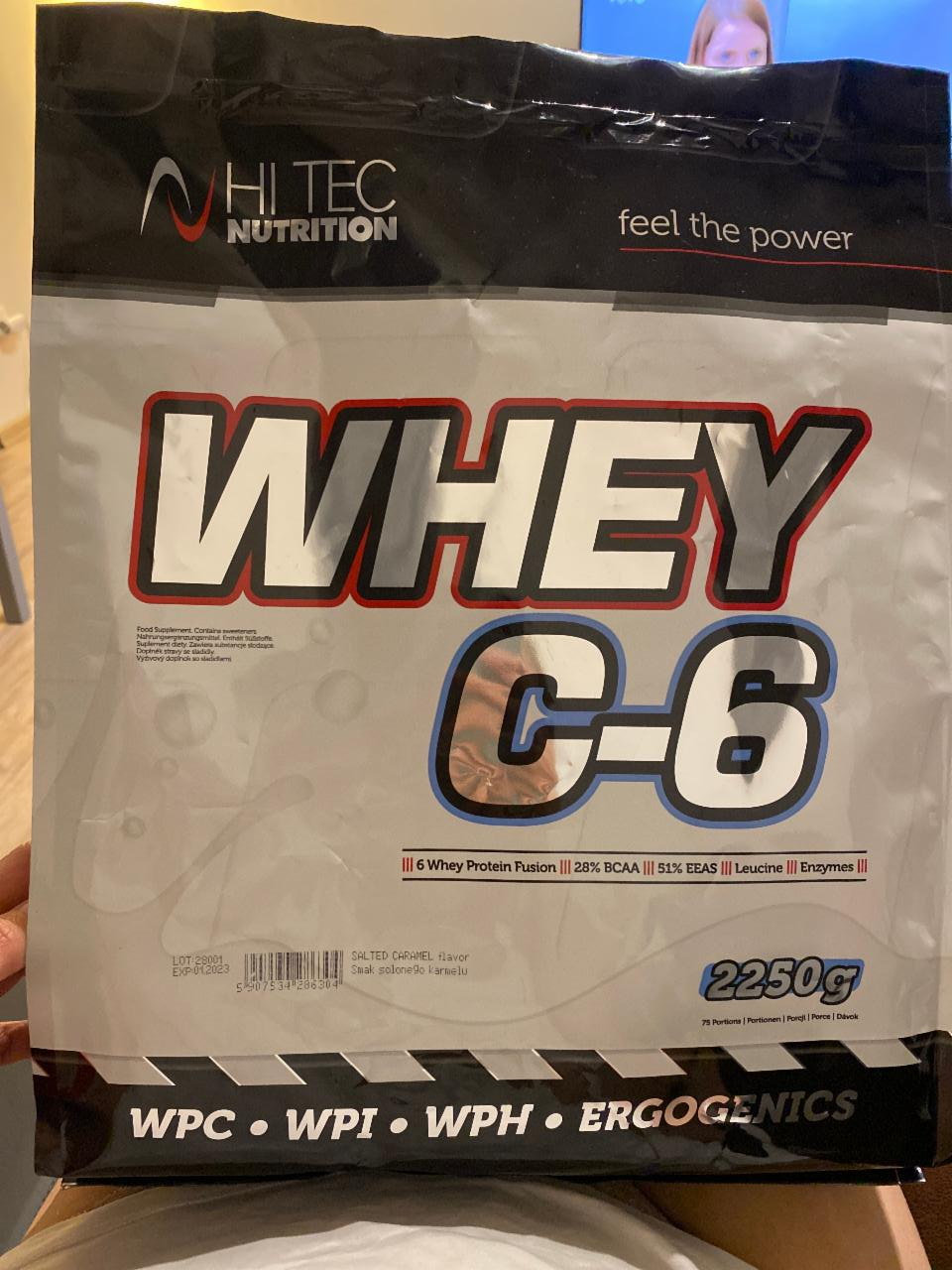 Fotografie - Whey C-6 Salted caramel HI TEC NUTRITION