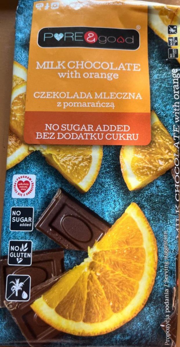 Fotografie - Milk Chocolate with orange Pure&Good