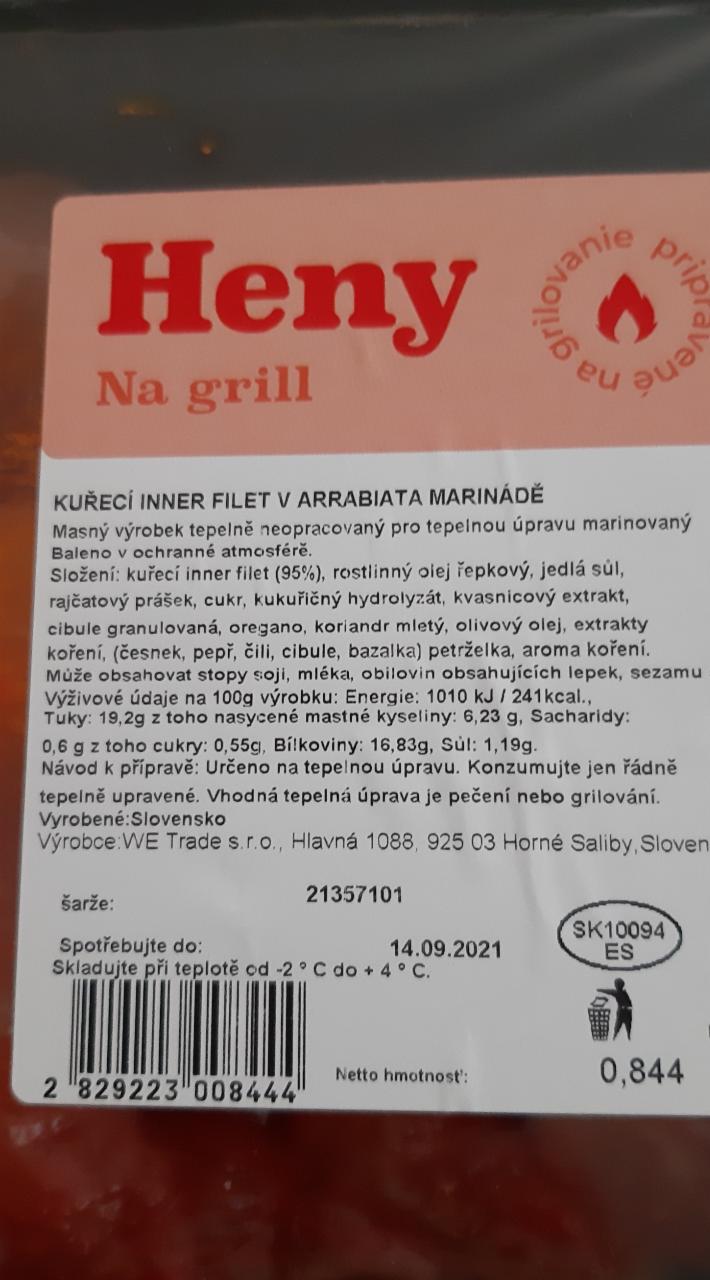 Fotografie - Kuřecí inner filet v Arrabiata marinádě Heny