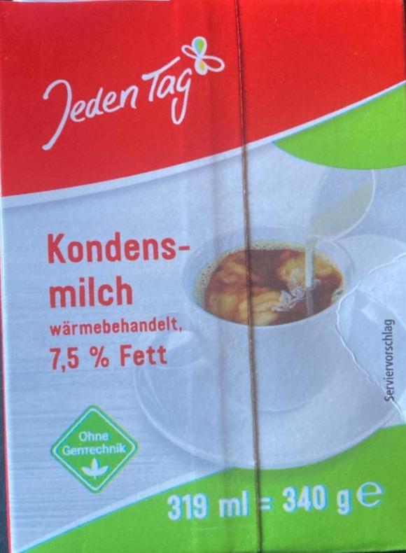 Fotografie - Kondens-milch wärmebehandelt 7,5% Fett Jeden Tag