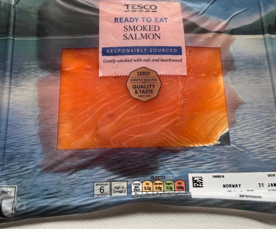 Fotografie - smoked salmon Tesco ready to eat