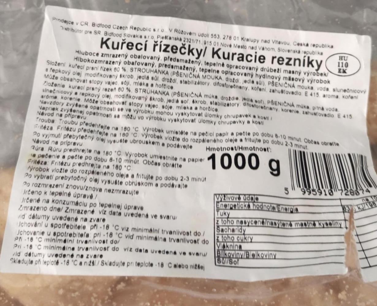 Fotografie - Kuřecí řízečky Bidfood