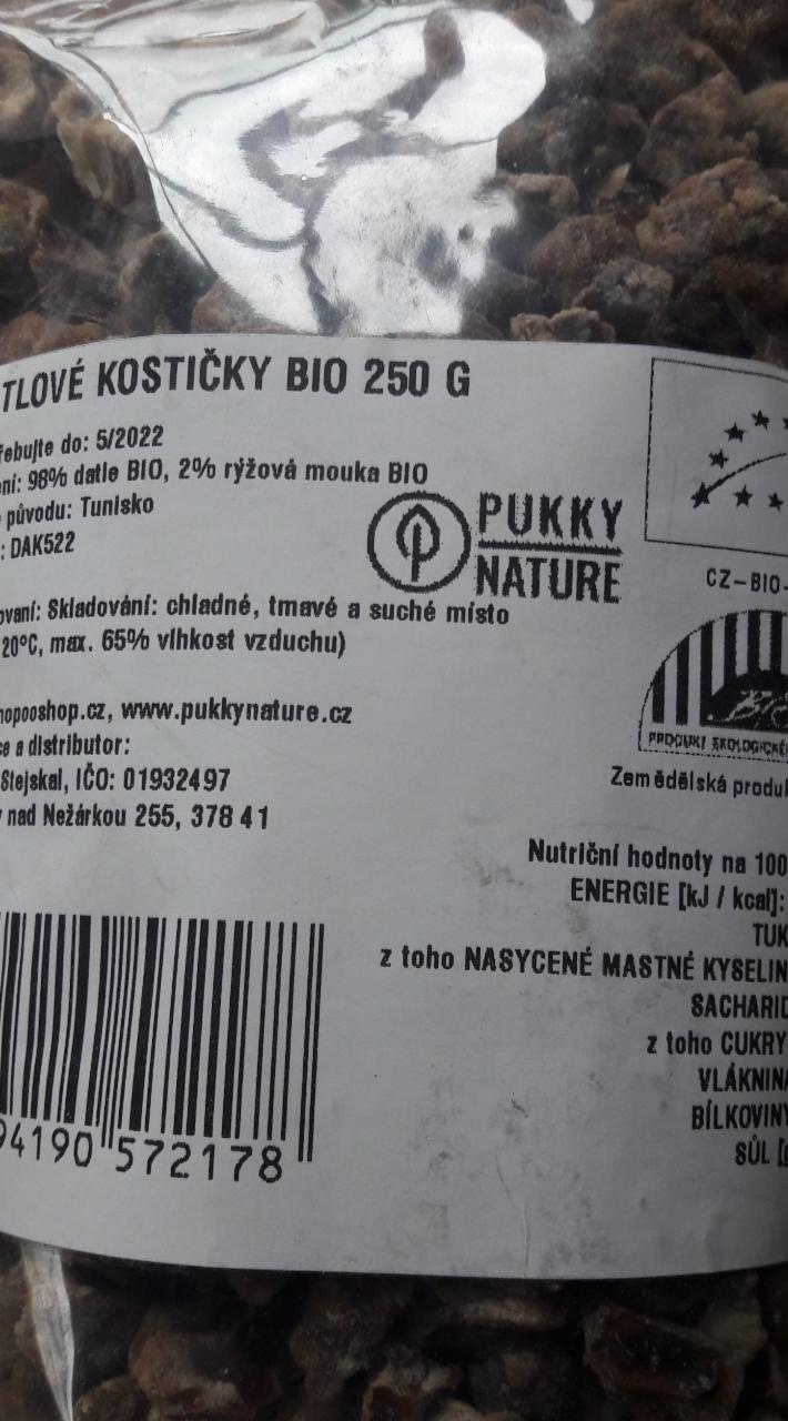 Fotografie - Bio Datlové kostičky Pukky Nature