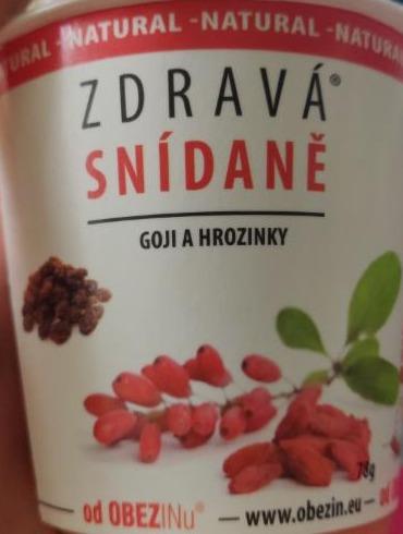 Fotografie - Zdravá snídaně goji a hrozinky Obezin