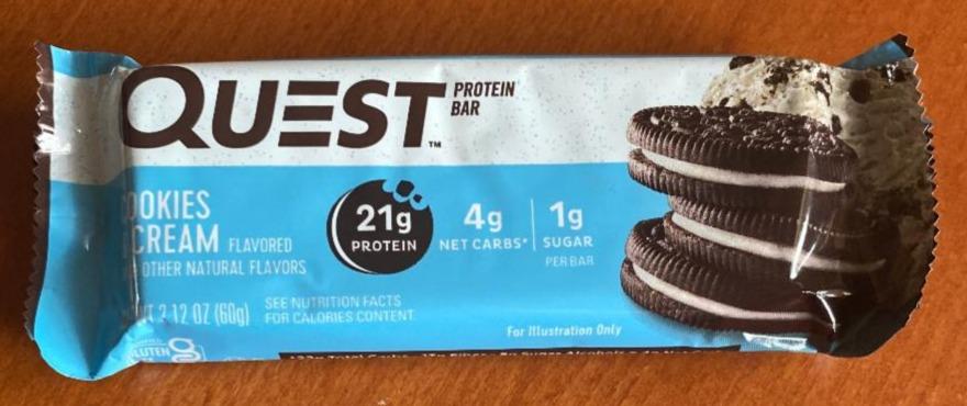 Fotografie - Protein bar cookies & cream Quest