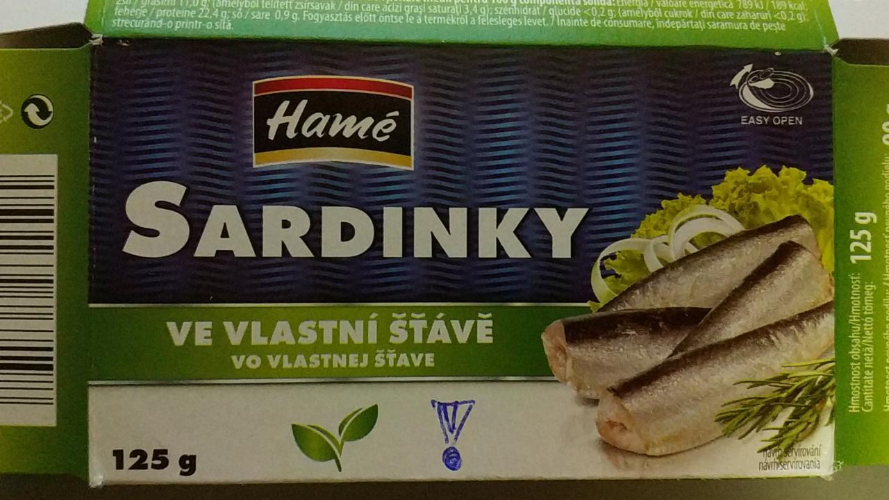 Fotografie - Sardinky ve vlastní šťávě Hamé