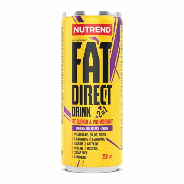 Fotografie - Fat direct drink 2in1 burning blackberry flavour (ostružina) Nutrend