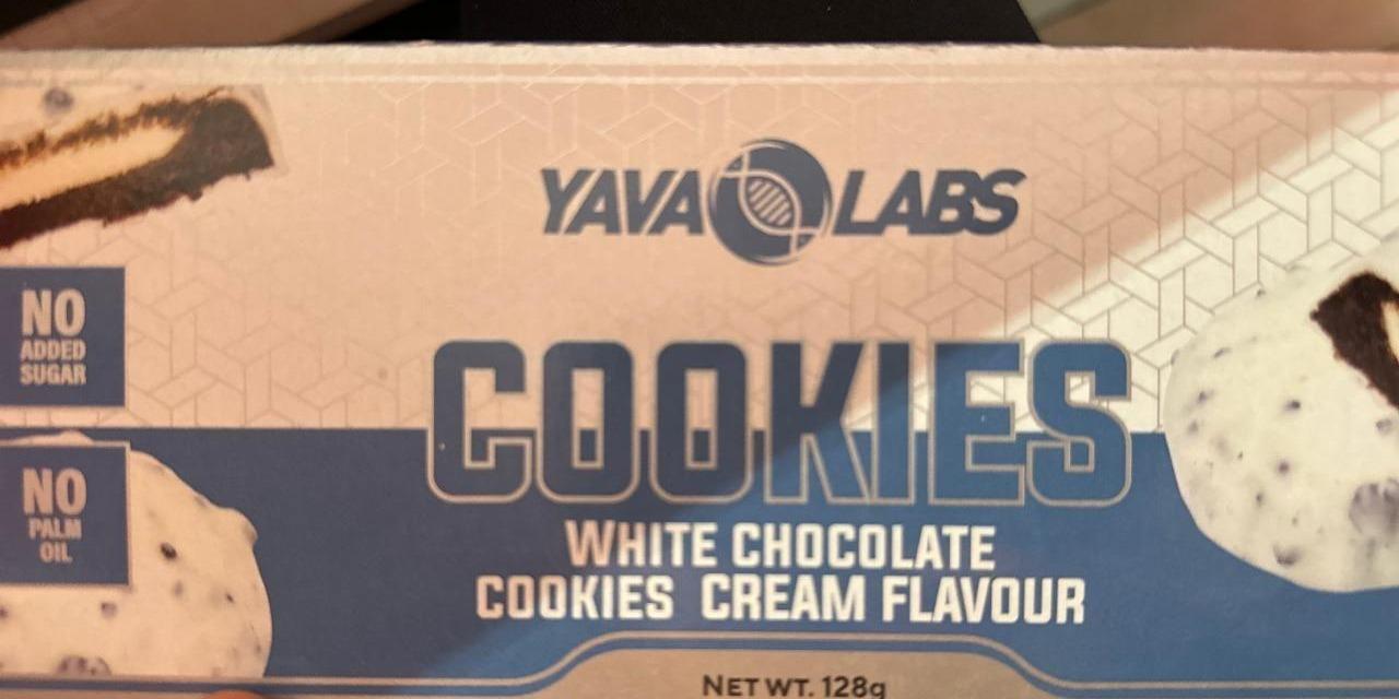 Fotografie - Cookies white chocolate cookies cream flavour Yava Labs