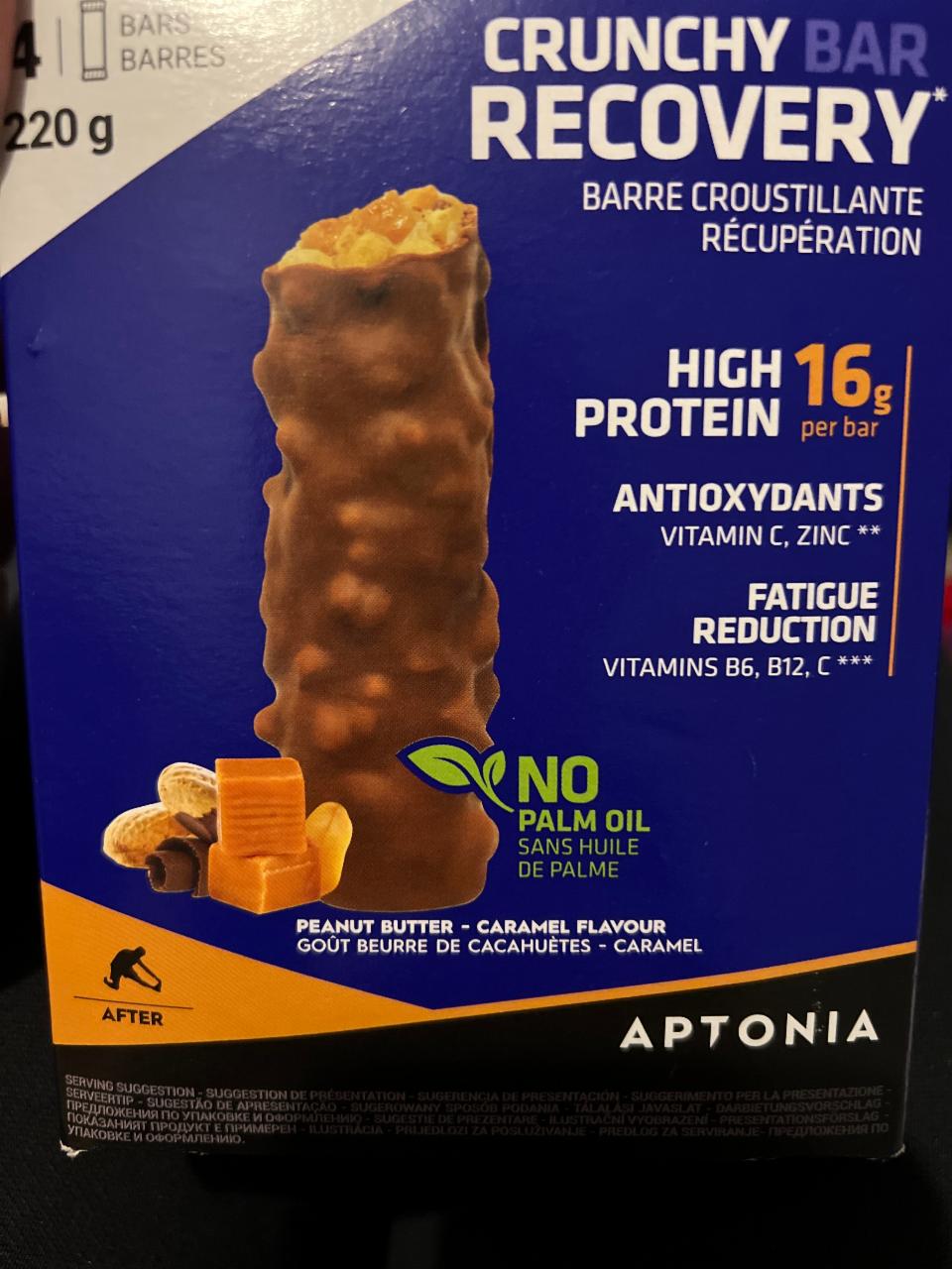 Fotografie - Crunchy Bar Recovery Peanut Butter - Caramel Flavour Aptonia