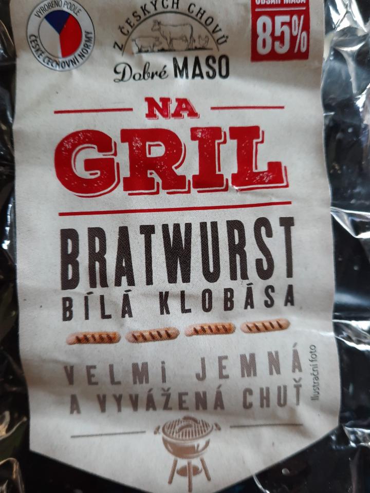 Fotografie - Na Gril Bratwurst bílá klobása Dobré maso