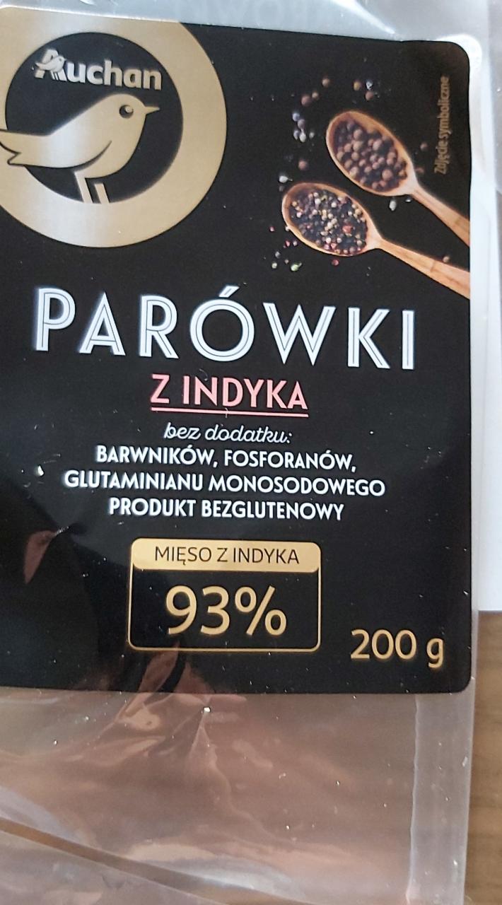 Fotografie - Parówki z indyka Auchan