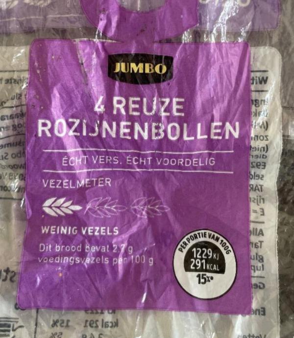 Fotografie - 4 Reuze Rozijnenbollen Jumbo