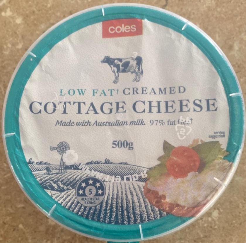 Fotografie - Low fat creamed cottage cheese Coles