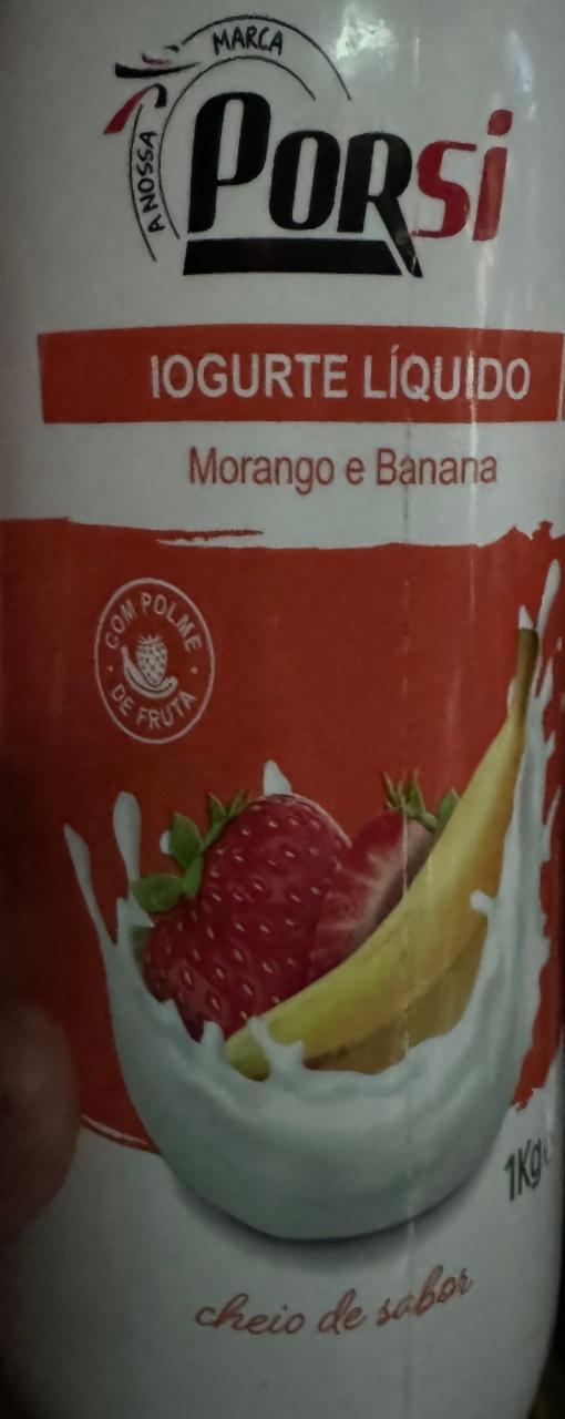 Fotografie - Iogurte líquido morango e banana Porsi