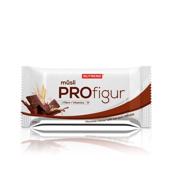 Fotografie - Profigur müsli chcolate flavour with real dark chocolate (polozalitá čokoláda) Nutrend