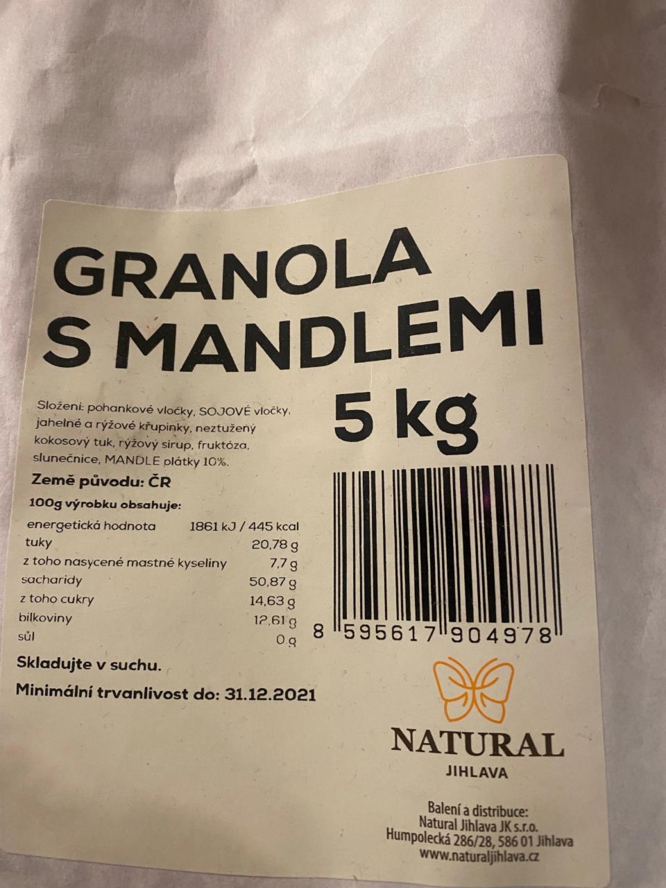 Fotografie - Granola s mandlemi Natural Jihlava