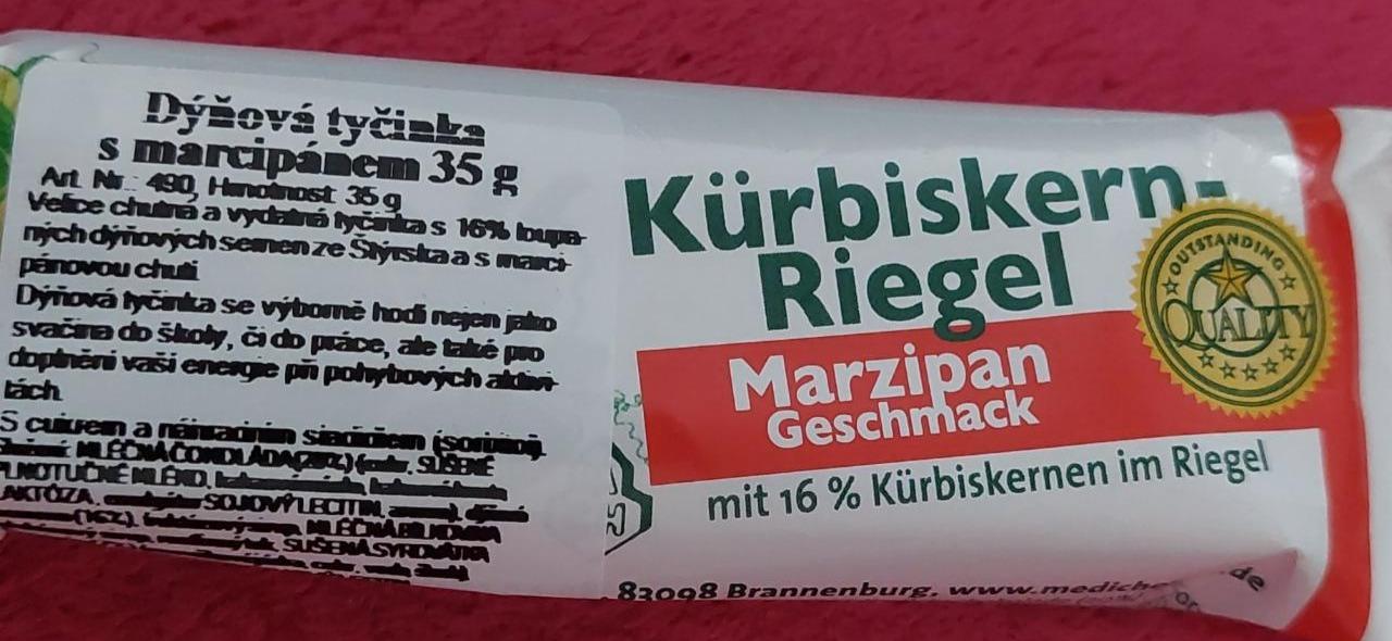 Fotografie - Kürbiskern-Riegel Marzipan Geschmack Sanct Bernhard