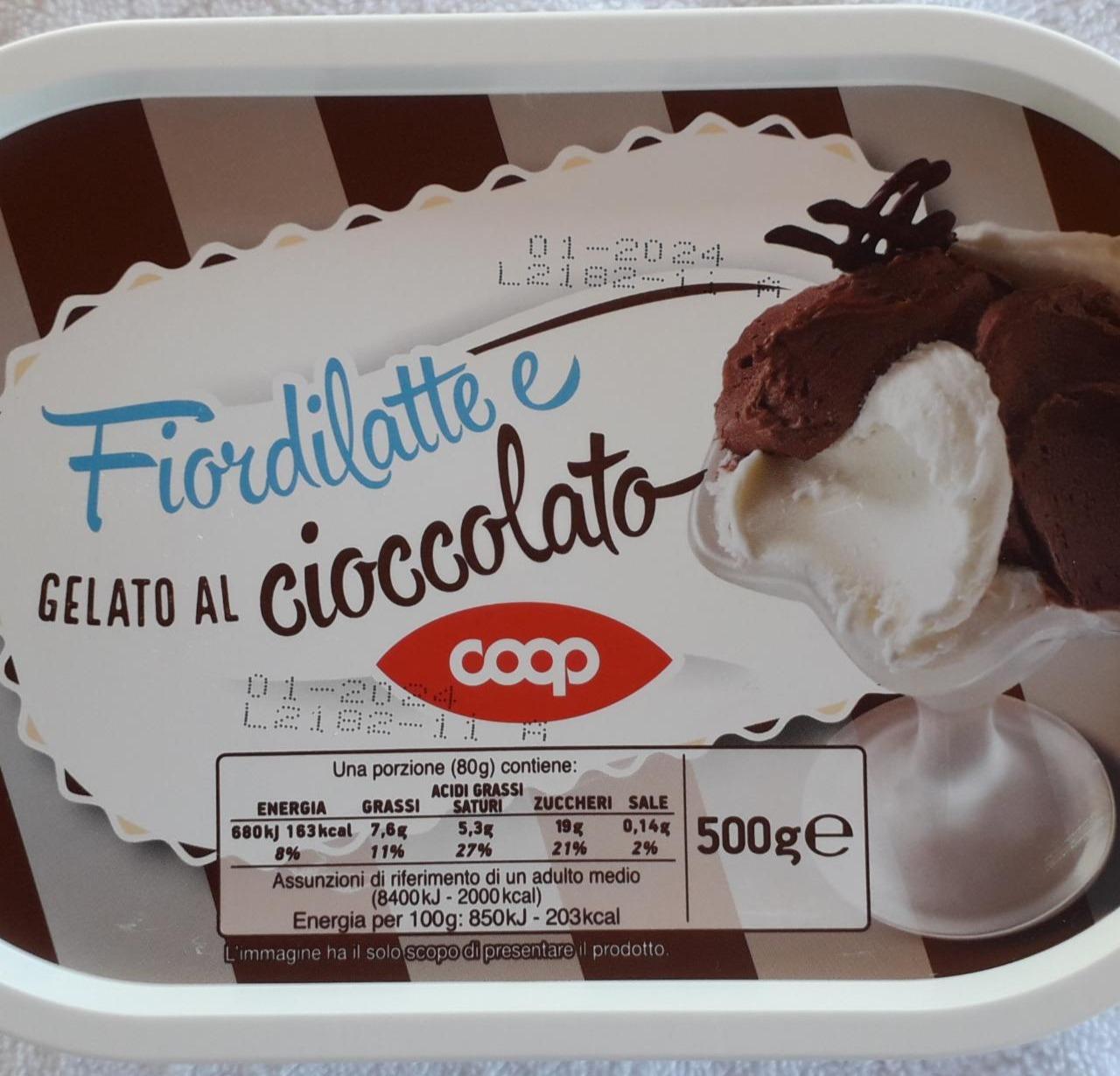 Fotografie - Fiordilatte e Gelato al cioccolato Coop